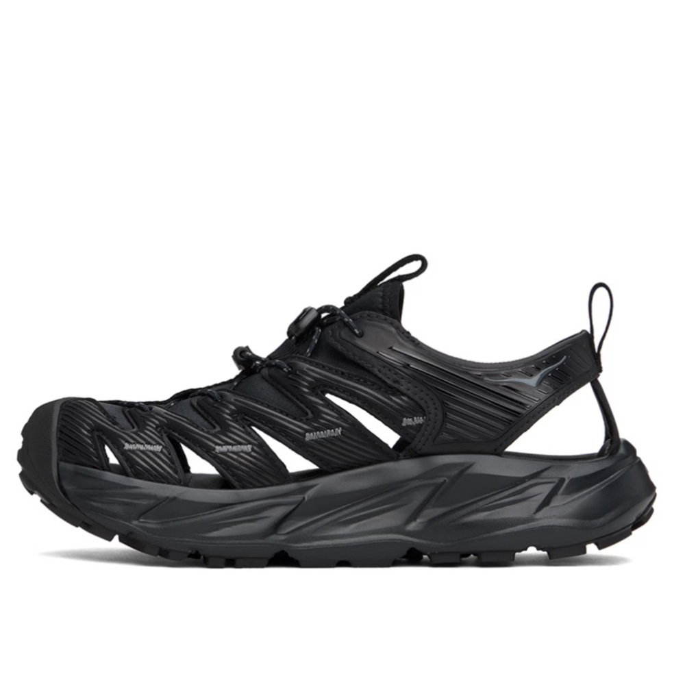 HOKA Black Hopara Sandals Size 11.5 - Picture 3 of 7